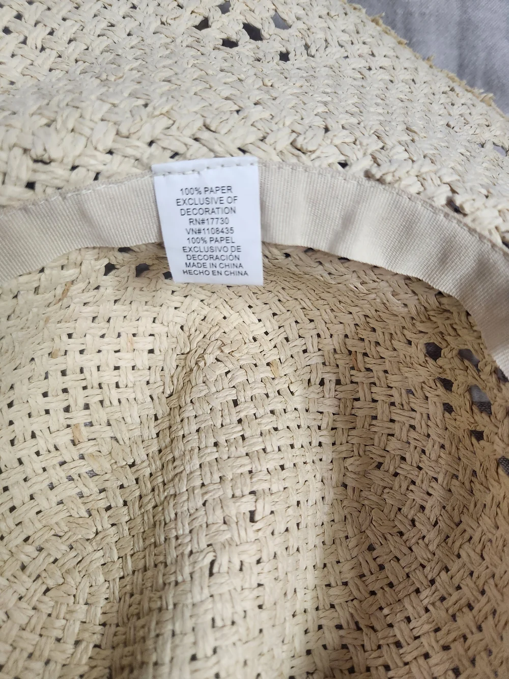 Merona wide-brim straw floppy sun hat weave floppy tan sun hat Nwt